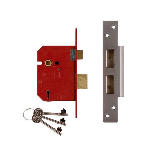 Union Y-2234-PL-3.00 5 Lever BS Mortice Sashlock Plated Brass Finish 79.5mm 3 in Visi